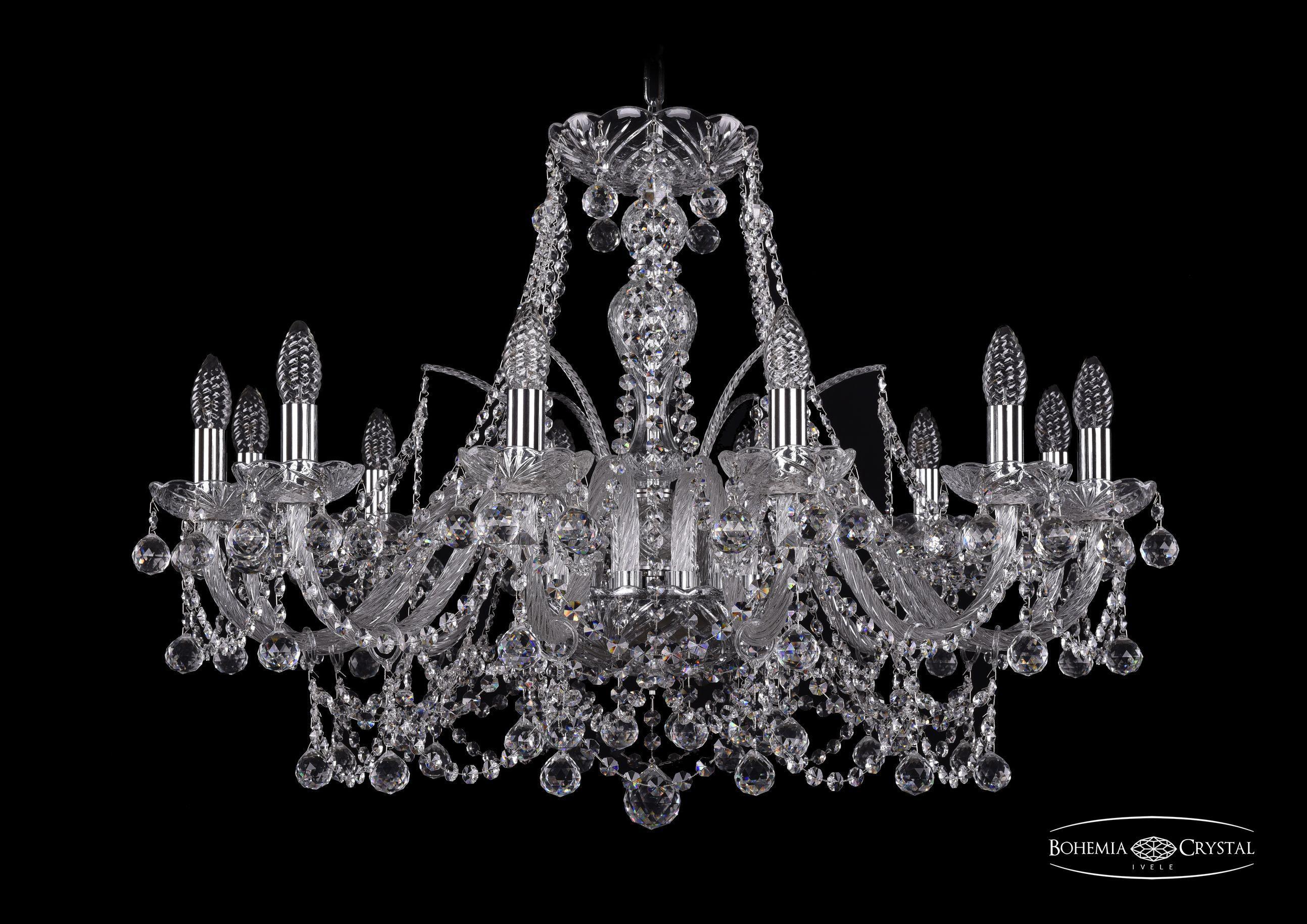 

Подвесная люстра Bohemia Ivele Crystal 1411/12/300/Ni/Balls