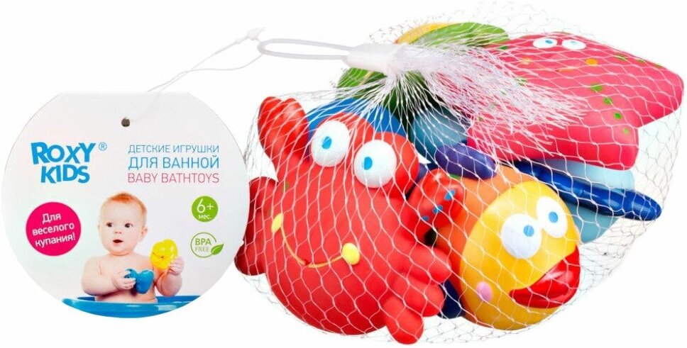 

Набор игрушек для купания Roxy-Kids Морские обитатели RRT-811-2