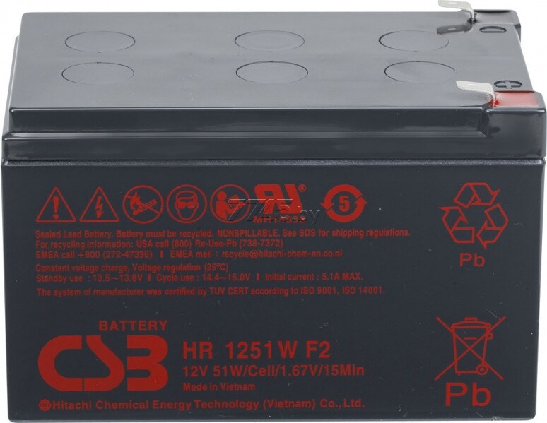 

Аккумулятор для ИБП CSB HR 1251W F2 12V/12Ah