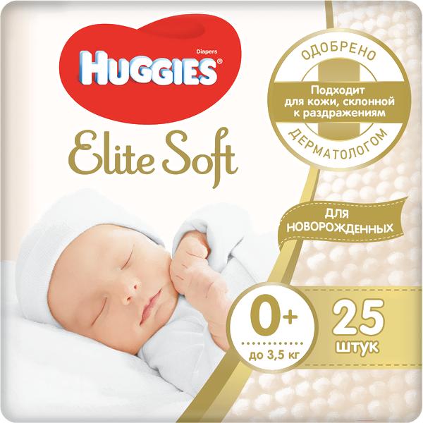 

Детские подгузники Huggies Elite Soft 0+ (25шт), Elite Soft 0+ (25шт)