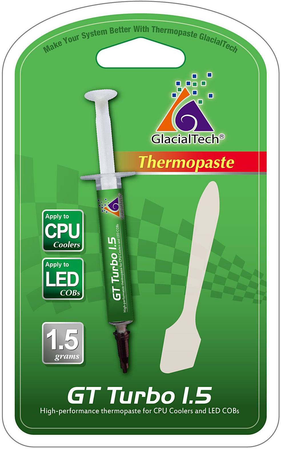 

Термопаста GlacialTech GT TURBO 1.5 шприц 1.5гр. [AD-E8290000AP1001], Термопаста GlacialTech GT Turbo 1.5 (1.5 г)