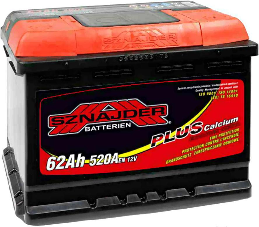 

Аккумулятор Sznajder Plus 62 R 562 59 62 А/ч, Plus 62 R 562 59 62 А/ч