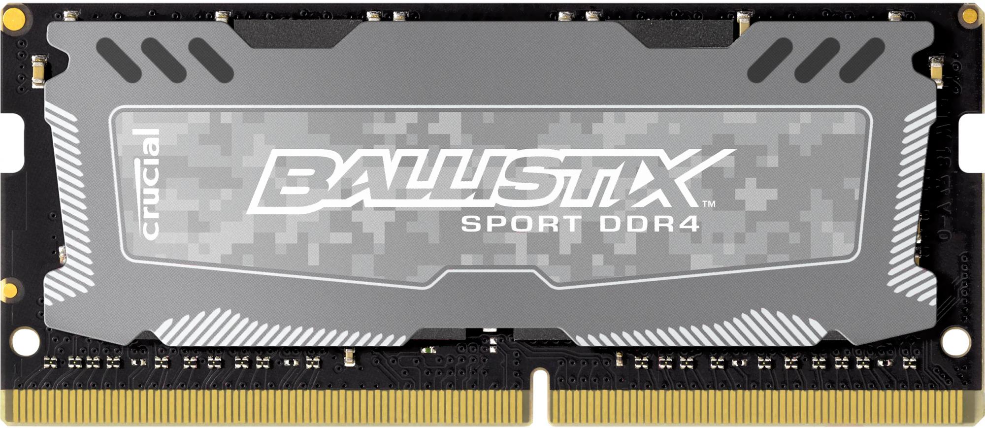

Оперативная память Crucial Ballistix Sport LT 4GB DDR4 SODIMM PC4-19200 [BLS4G4S240FSD], Ballistix Sport LT 4GB DDR4 SODIMM PC4-19200