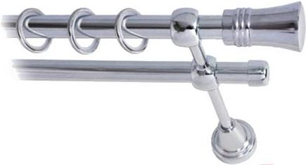 

Карниз Lm Decor Гиро 071 2р гладкий 3м хром, Гиро 071 2р гладкий 16мм 3.0м