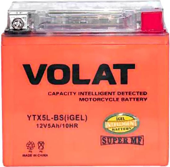 

Аккумулятор VOLAT YTX5L-BS iGEL R+ 5 А/ч