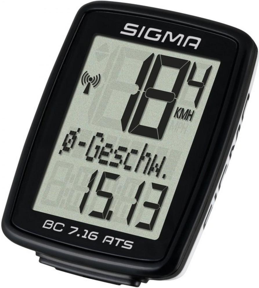 

Велокомпьютер Sigma BC 7.16 ATS чёрный, BC 7.16 ATS
