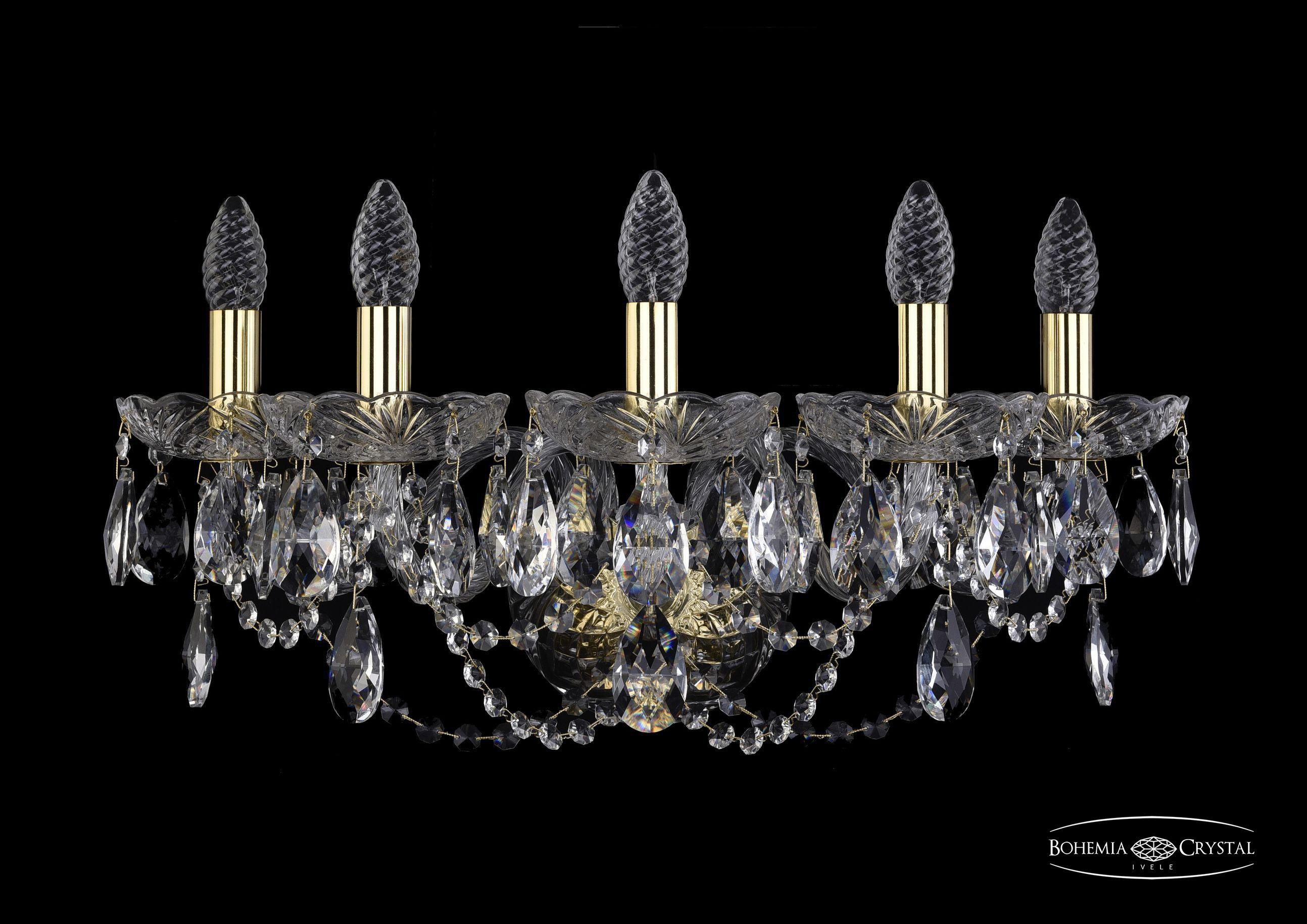 

Подвесная люстра Bohemia Ivele Crystal 1402B/5/195/XL/G, Бра Bohemia Ivele Crystal 1402B/5/195/XL/G