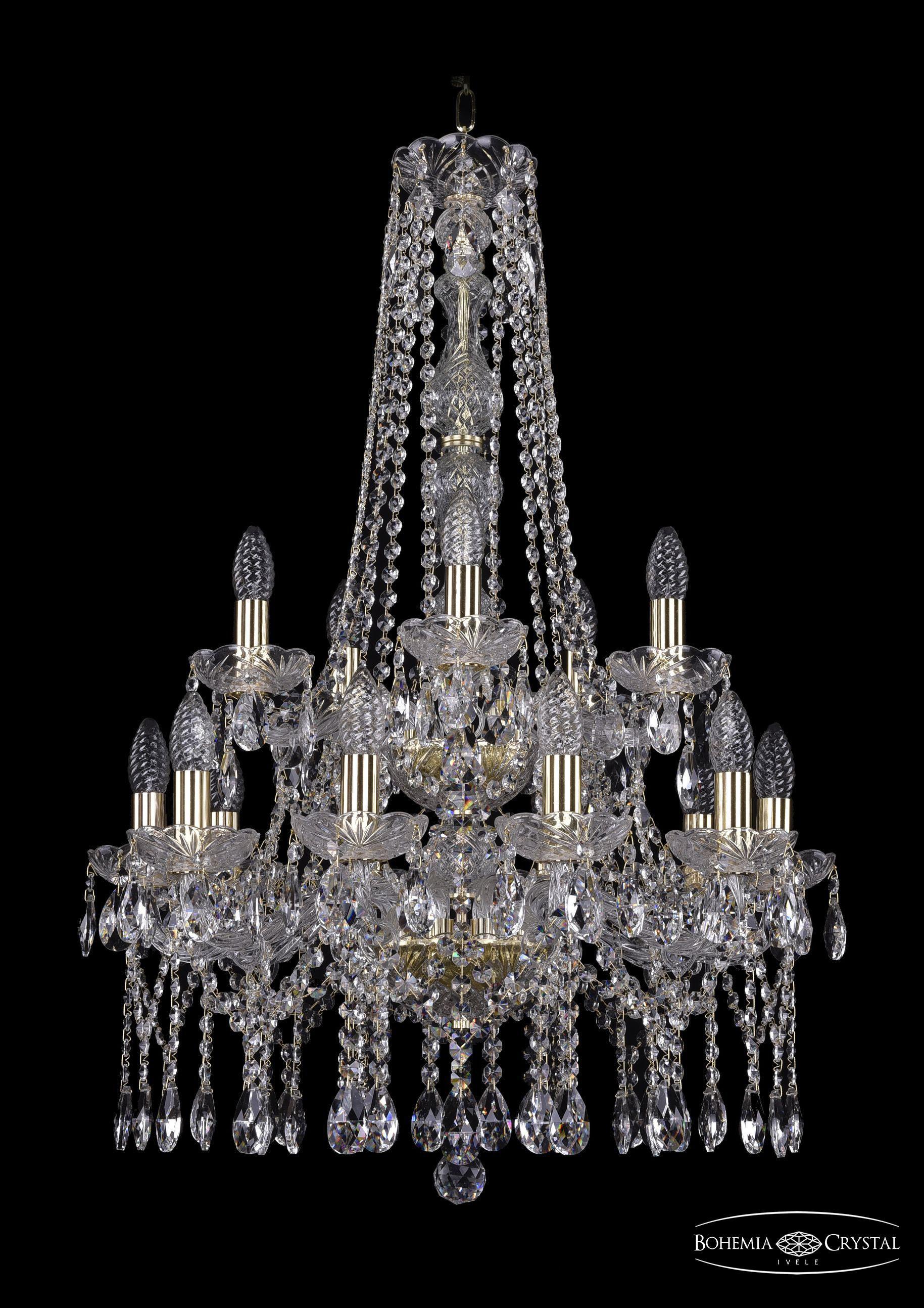 

Подвесная люстра Bohemia Ivele Crystal 1413/10+5/200/h-87/2d/G