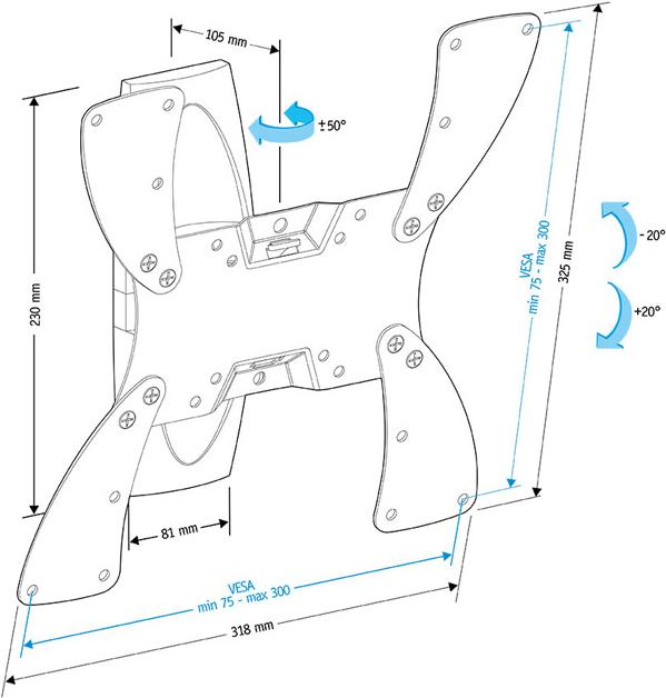 

Кронштейн Holder для телевизора LCDS-5025 26"-47" макс.50кг настенный поворот и наклон черный глянец, для телевизора LCDS-5025 26"-47" макс.50кг настенный поворот и наклон