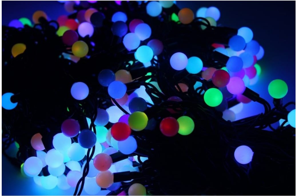 

Гирлянда LED ClipLight - МУЛЬТИШАРИКИ 24V, 3 нити по 20 метров, RGB, IP54