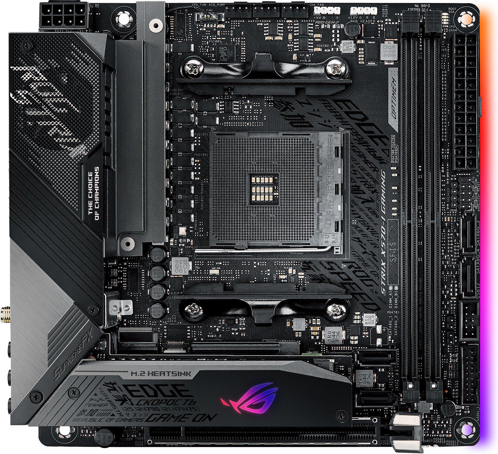 

Материнская плата ASUS ROG STRIX X570-I Gaming [90MB1140-M0EAY0], Материнская плата ASUS ROG Strix X570-I Gaming
