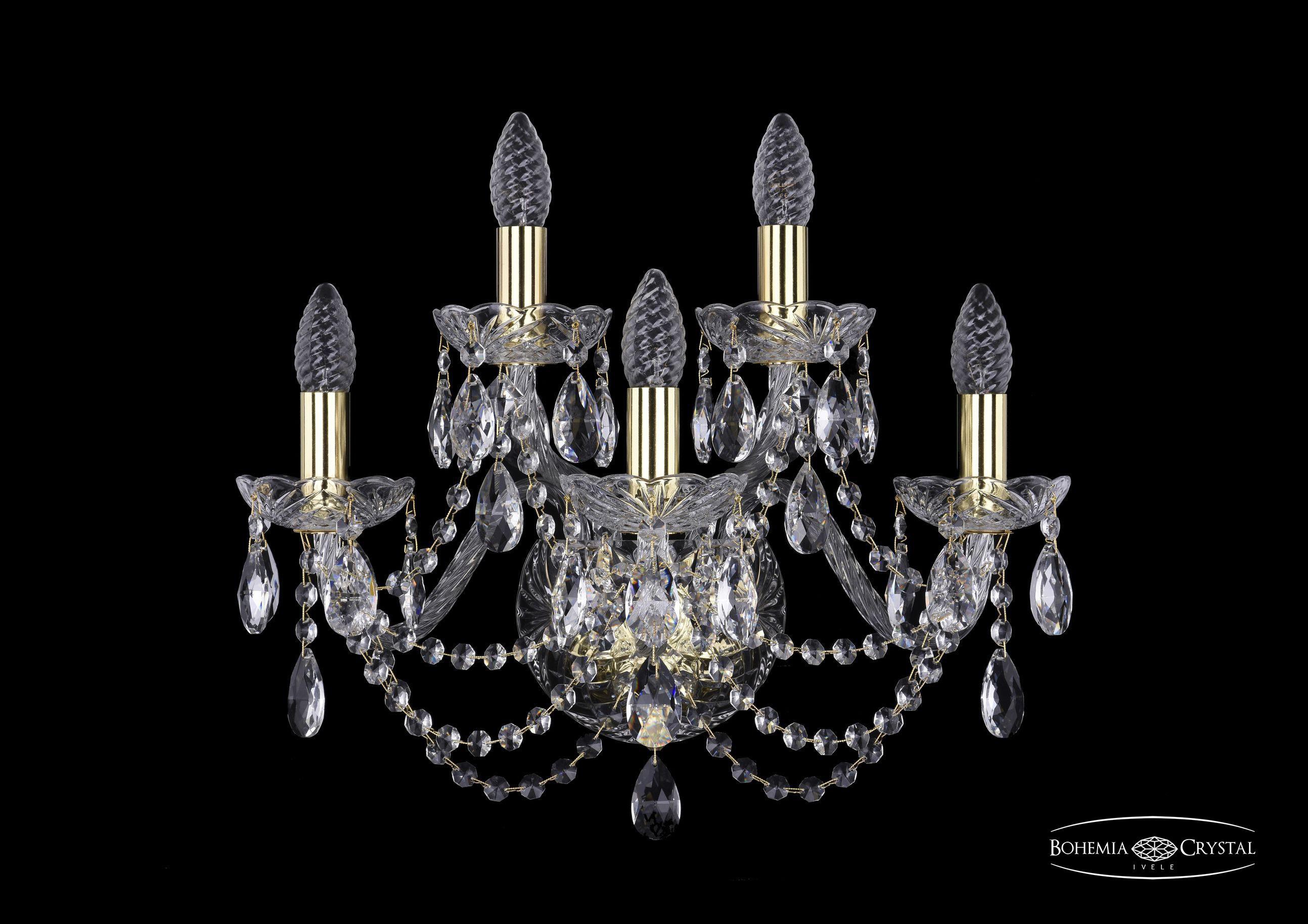 

Подвесная люстра Bohemia Ivele Crystal 1406B/3+2/160/G, Бра Bohemia Ivele Crystal 1406B/3+2/160/G