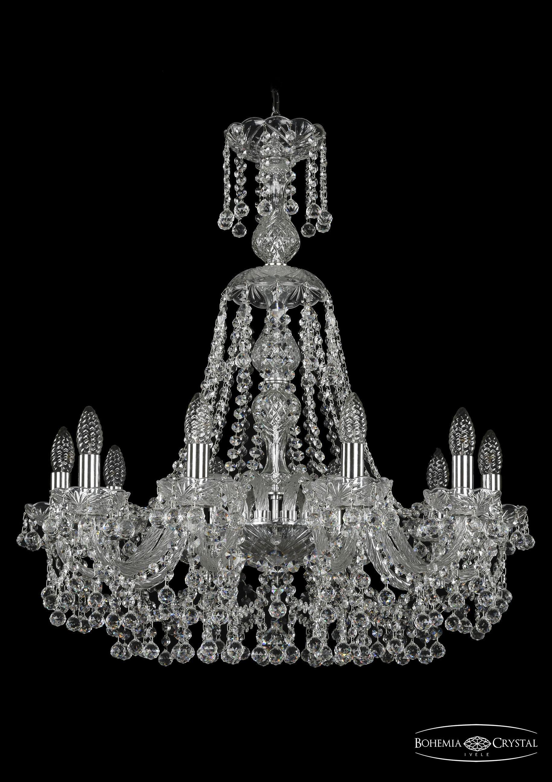 

Подвесная люстра Bohemia Ivele Crystal 1409/10/240/XL-75/Ni