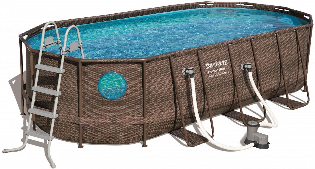 

Каркасный бассейн Bestway Power Steel Swim Vista 56716 (549x274x122 с фильтр-насосом и лестницей)