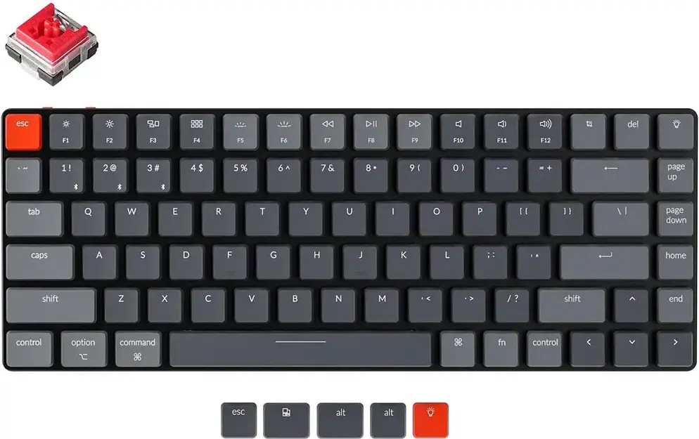 

Беспроводная клавиатура Keychron K3 Grey (RGB, Gateron G Pro Red Switch)