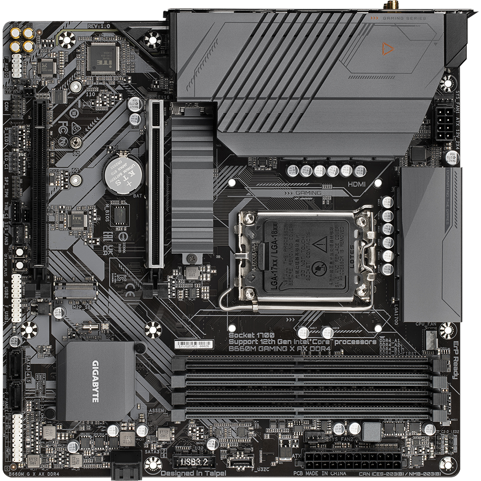

Материнская плата Gigabyte B660M Gaming X AX DDR4 (rev. 1.0)