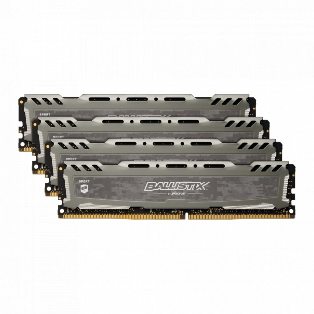 

Оперативная память Crucial 32Gb DDR4 3200MHz Ballistix Sport LT (BLS4K8G4D32AESBK) (4x8Gb KIT) Grey, 32Gb DDR4 3200MHz Ballistix Sport LT