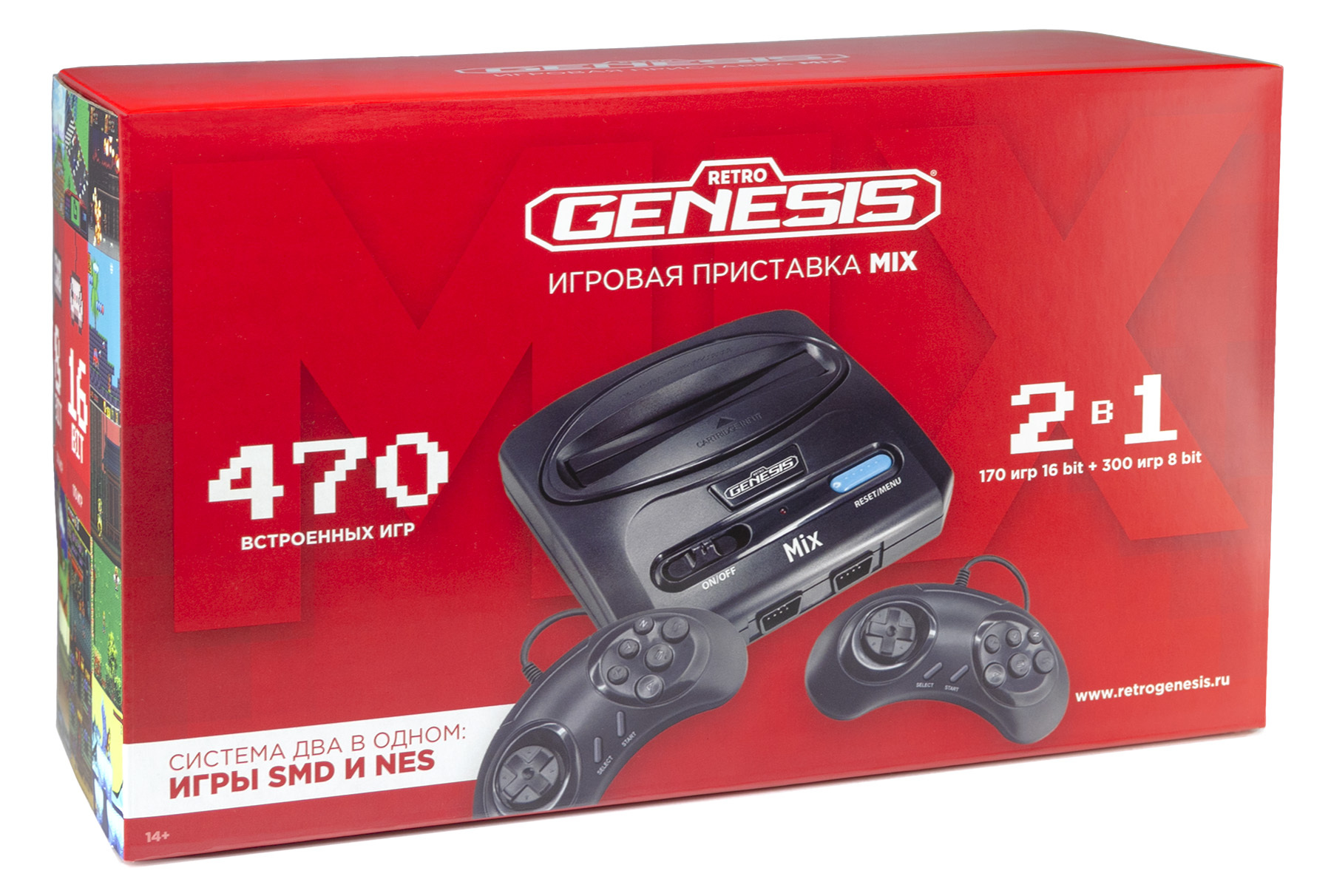 

Игровая приставка Retro Genesis Mix 8+16Bit + 470 игр (ConSkDn87)