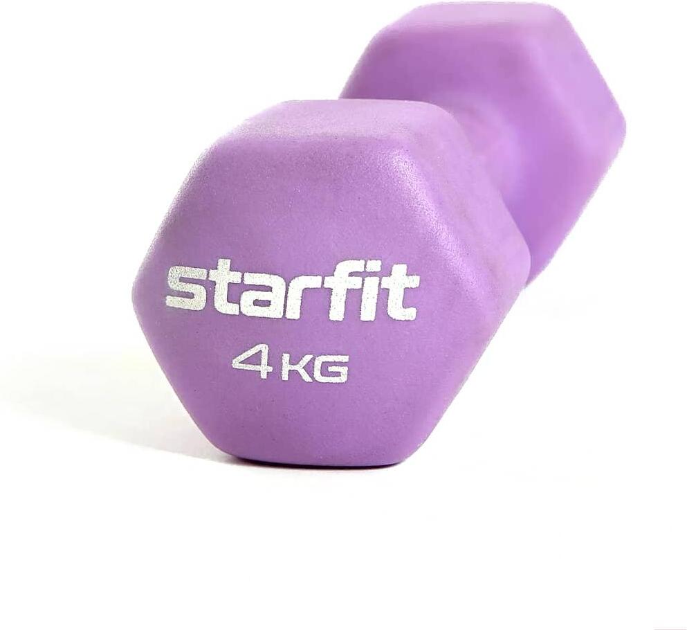 

Гантель Starfit DB-201 4 кг фиолетовый/пастель [DB-201 фиолетовый/пастель 4 кг], Гантель Starfit DB-201 4 кг DB-201 4 кг фиолетовый/пастель