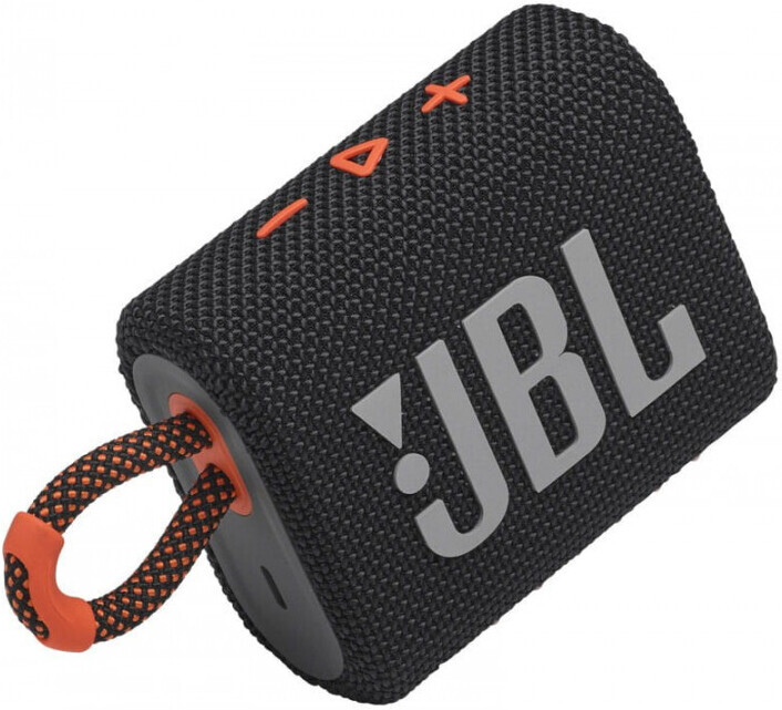 

Портативная акустика JBL Go 3 [JBLGO3BLKO], Беспроводная колонка JBL Go 3 (черный/оранжевый)