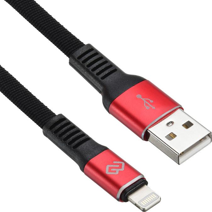 

Кабель Digma USB A (m) Lightning (m) 1.2 м красный, USB A (m) Lightning (m) 1.2 м