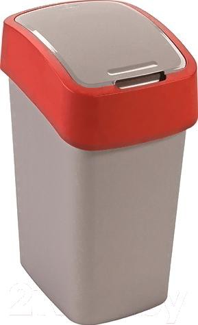 

Мусорный бак, контейнер Curver Flip Bin 10L красный [190170], Мусорное ведро Curver Flip Bin 190170 (10 л, серебристый/красный)