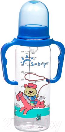 

Бутылочка для кормления Sun Delight 80B2H стандартная со съемными ручками 250мл синий, 80B2H стандартная со съемными ручками 250мл