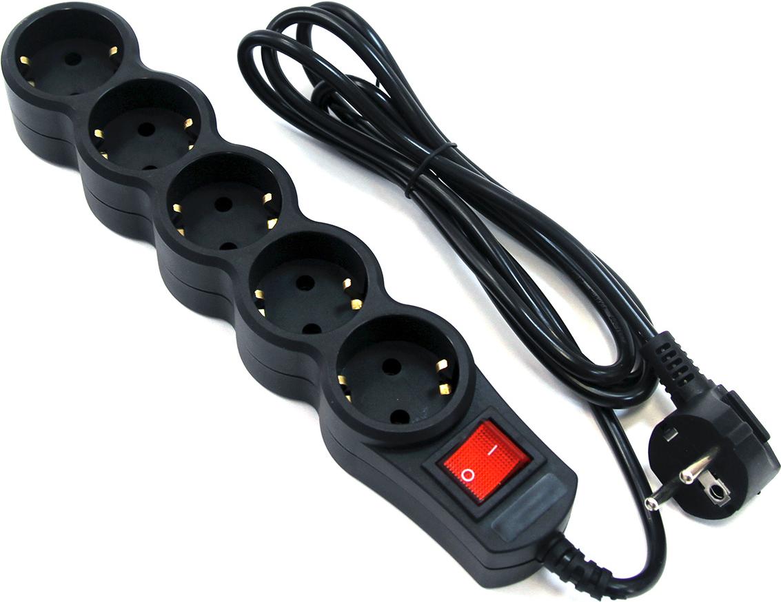 

Сетевой фильтр 5bites 5 Sockets 1m Black [SP5B-210], 5 Sockets 1m