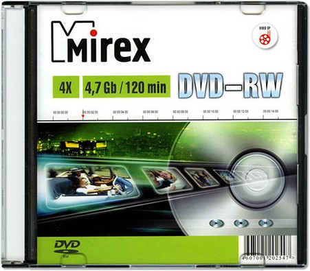 

Оптический диск Mirex DVD-RW 4.7 Gb 4x Slim Case 1 [202547], Оптический диск Mirex DVD-RW 4.7 Gb 4x Slim Case 1 UL130032A4S