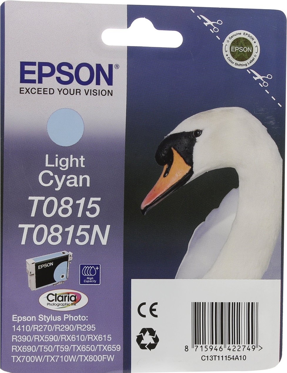 

Картридж для принтера Epson EPT08154A (C13T11154A10), Картридж Epson EPT08154A C13T11154A10