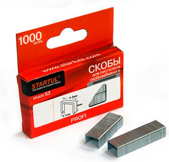 

Скоба для строительного степлера Startul 8мм тип 53 1000 штук [ST4507-08], Скобы Startul 8мм тип 53 1000 штук ST4507-08