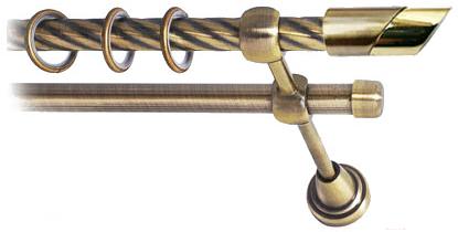 

Карниз Lm Decor Луна 056 2р витой 2.8м антик, Луна 056 2р витой 16мм 2.8м