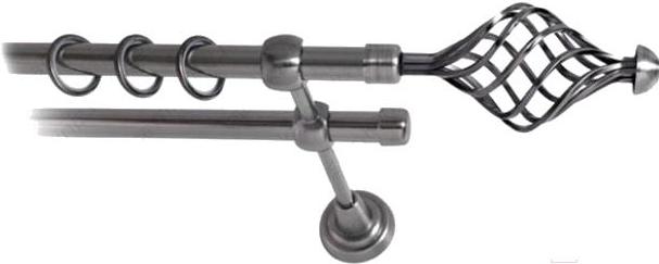 

Карниз Lm Decor Вираж 098 2р гладкий 2.4м антрацит, Вираж 098 2р гладкий 16мм 2.4м