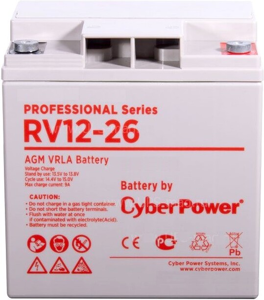 

Аккумуляторная батарея CyberPower RV 12-26 12V/26Ah