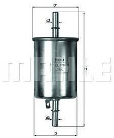 

Фильтр топливный Knecht/Mahle KL470, KL470
