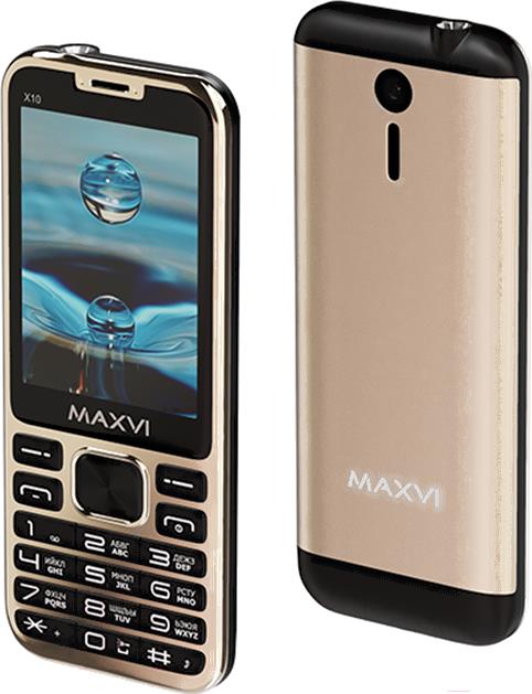 

Мобильный телефон Maxvi X10 Metallic Gold