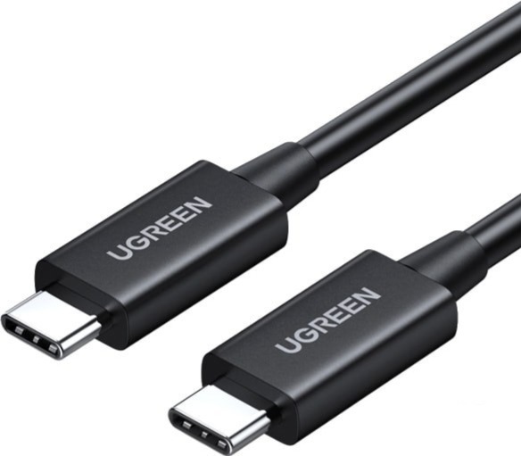 

Кабель UGREEN US507-30691; USB4 Gen3; для передачи данных + зарядки + аудио и видео; 40 Гбит/с; 8K@60Hz; PD 100W; 0,8m; Black