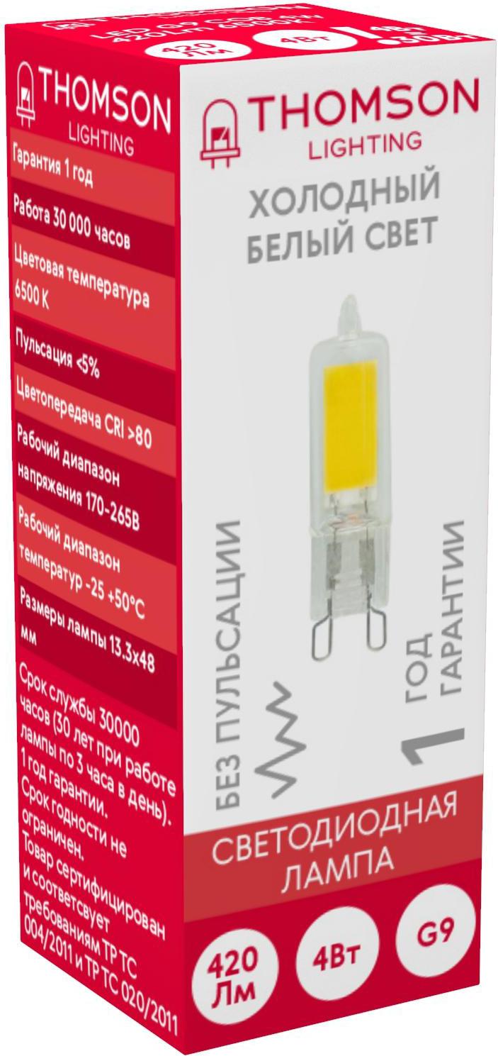 

Светодиодная лампа Thomson G9 COB 4W 420Lm 6500K [TH-B4237], G9 COB 4W 420Lm 6500K