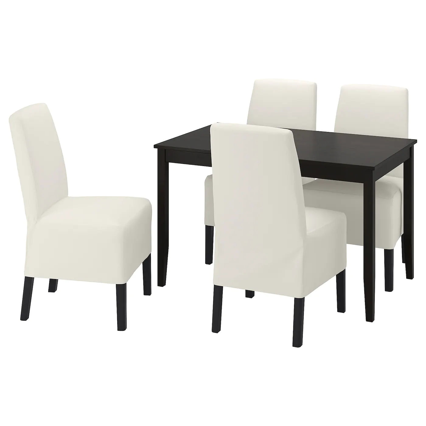 

Стол обеденный Ikea Стол и 4 стула лерхамн и бергмунд 118х74 см черный/белый [494.083.14], Стол и 4 стула лерхамн и бергмунд 118х74 см