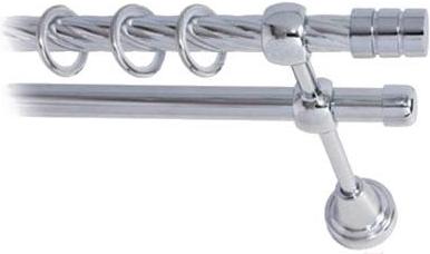 

Карниз Lm Decor Цилиндр 088 2р витой 3.2м хром, Цилиндр 088 2р витой 16мм 3.2м