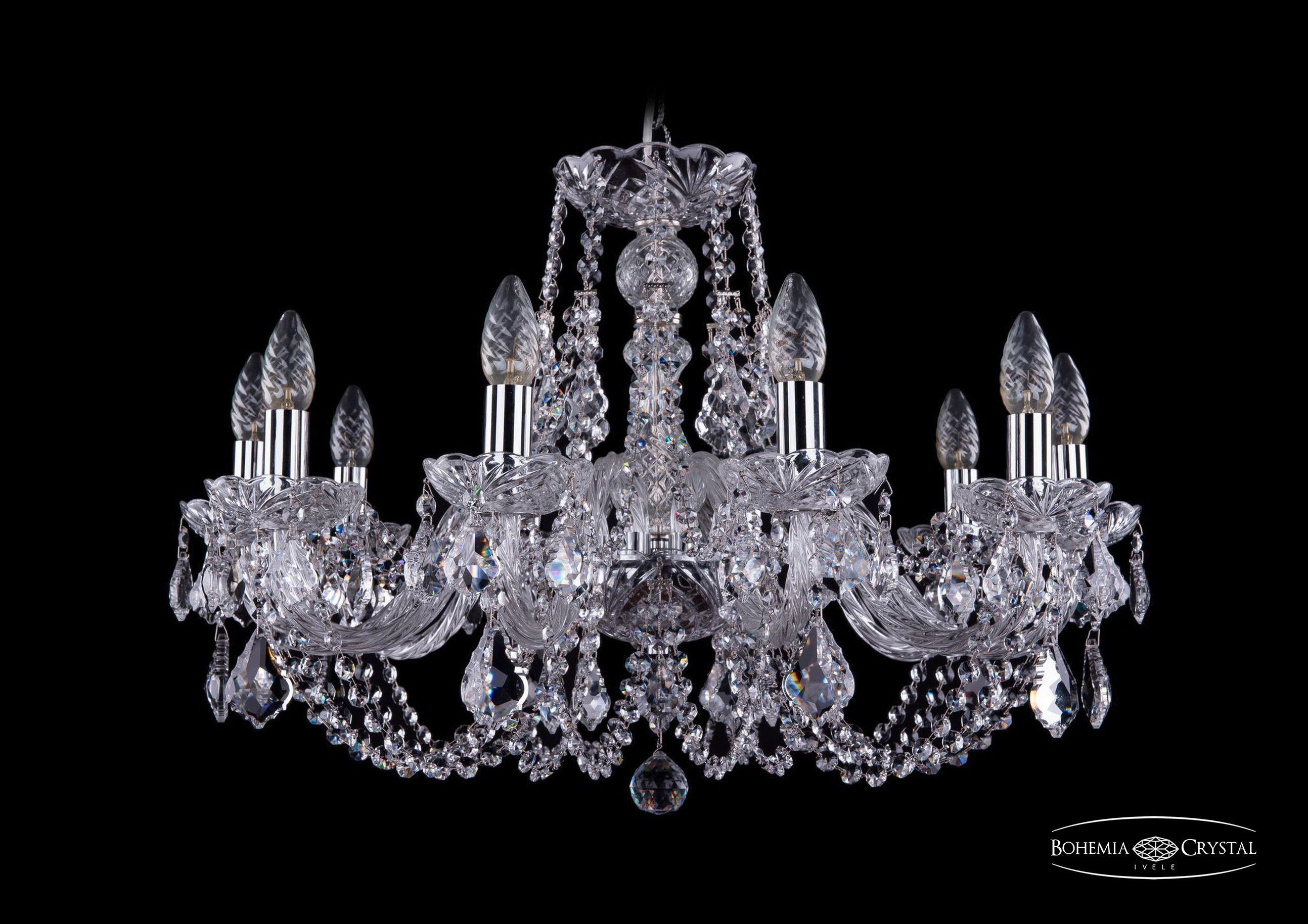 

Подвесная люстра Bohemia Ivele Crystal 1406/10/240/Ni/Leafs