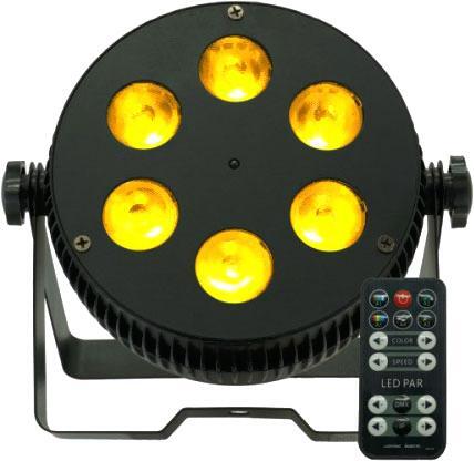 

Световой прибор Golden PL036R 6*10W RGBWA+UV 6 in 1 LED + пульт