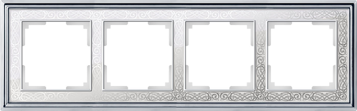 

Рамка Werkel WL77-Frame-04 хром-белый [a041169], Рамка Werkel WL77-Frame-04 a041169 хром-белый