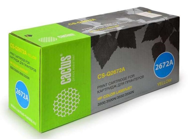 

Картридж для принтера и МФУ CACTUS CS-Q2672AR желтый, CS-Q2672AR