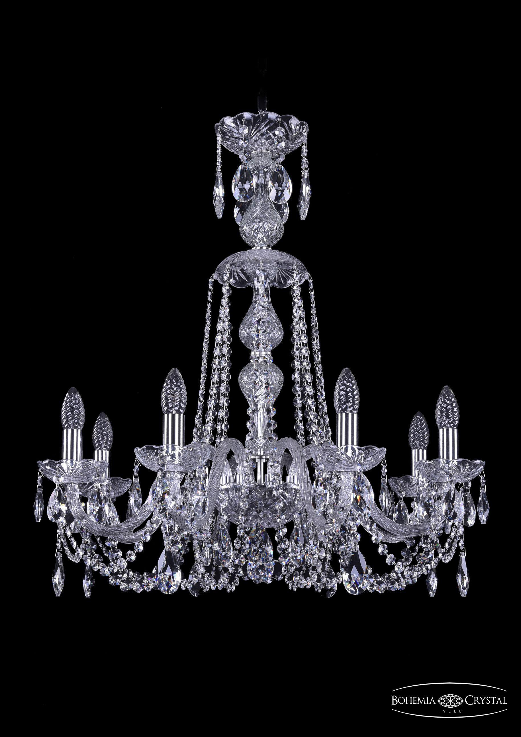 

Подвесная люстра Bohemia Ivele Crystal 1402/8/240/XL-73/Ni