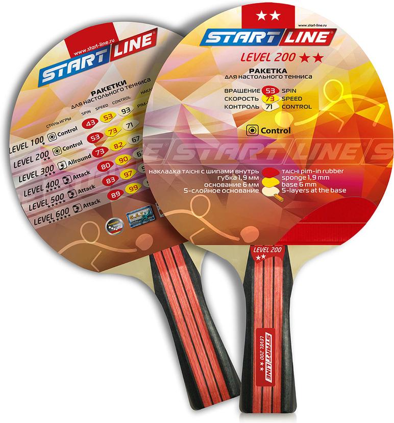 

Ракетка для настольного тенниса Start Line Level 200 коническая [123057], Level 200 коническая