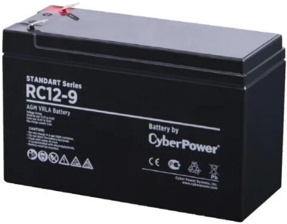 

Аккумулятор для ИБП CyberPower 12V 9 Ah [RV 12-9], Аккумулятор для ИБП CyberPower 12V 9 Ah RV 12-9