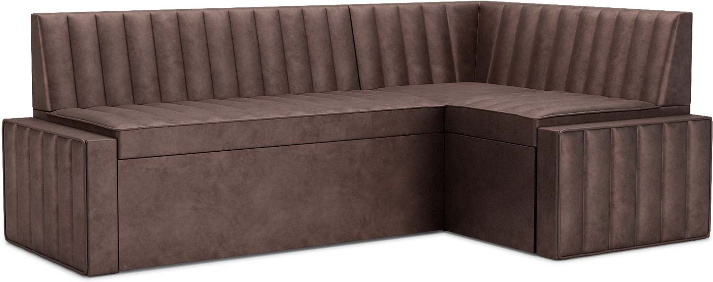 

Кухонный диван Mebel-Ars Вермут 213х82 правый бархат серо-шоколадный Star Velvet 60 Coffee (М11-17-3), Кухонный диван Mebel-Ars Версаль 190х110 правый бархат серо-шоколадный (М11-17-3)