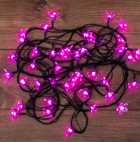 

Новогодняя гирлянда Neon-night Цветы Сакуры 50 LED 7 м с контроллером розовый