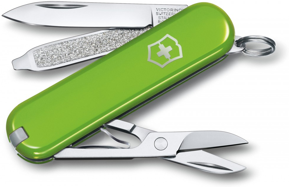 

Туристический нож Victorinox перочинный Classic Smashed Avocado 58мм 7функц. [0.6223.43G], Мультитул Victorinox 0.6223.43G (светло-зеленый)